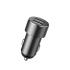 Baseus High Efficiency One to Two Cigarette Lighter (dual-cigarette lighter 80W +dual USB 3.1A) - Black